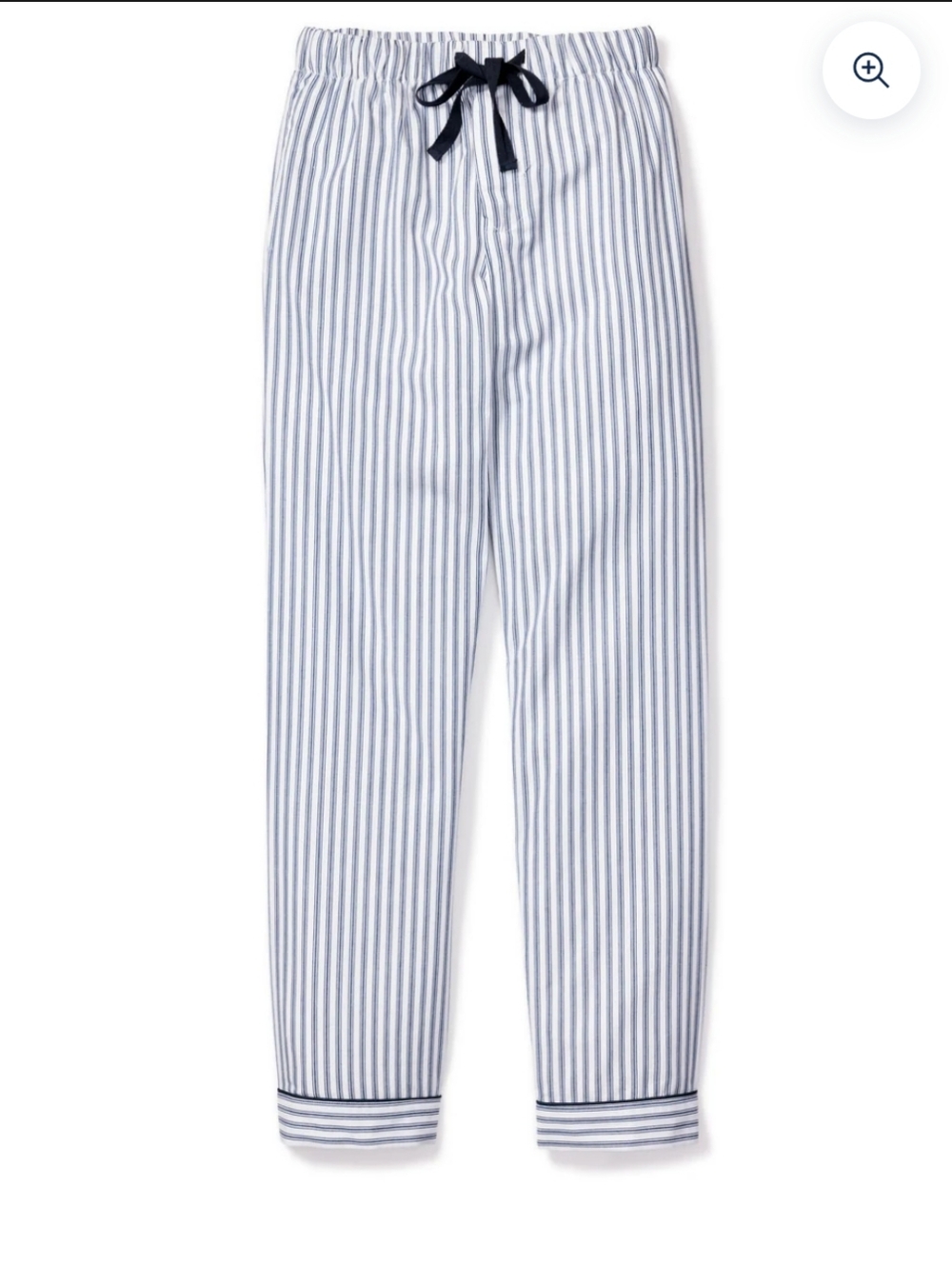 Petite Plume Men's Twill Pajama Pants in Navy French Ticking